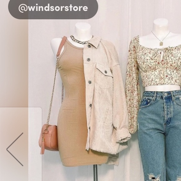 Windsor Ribbed Knit Crew Neck Bodycon Mini Dress - Picture 1 of 6